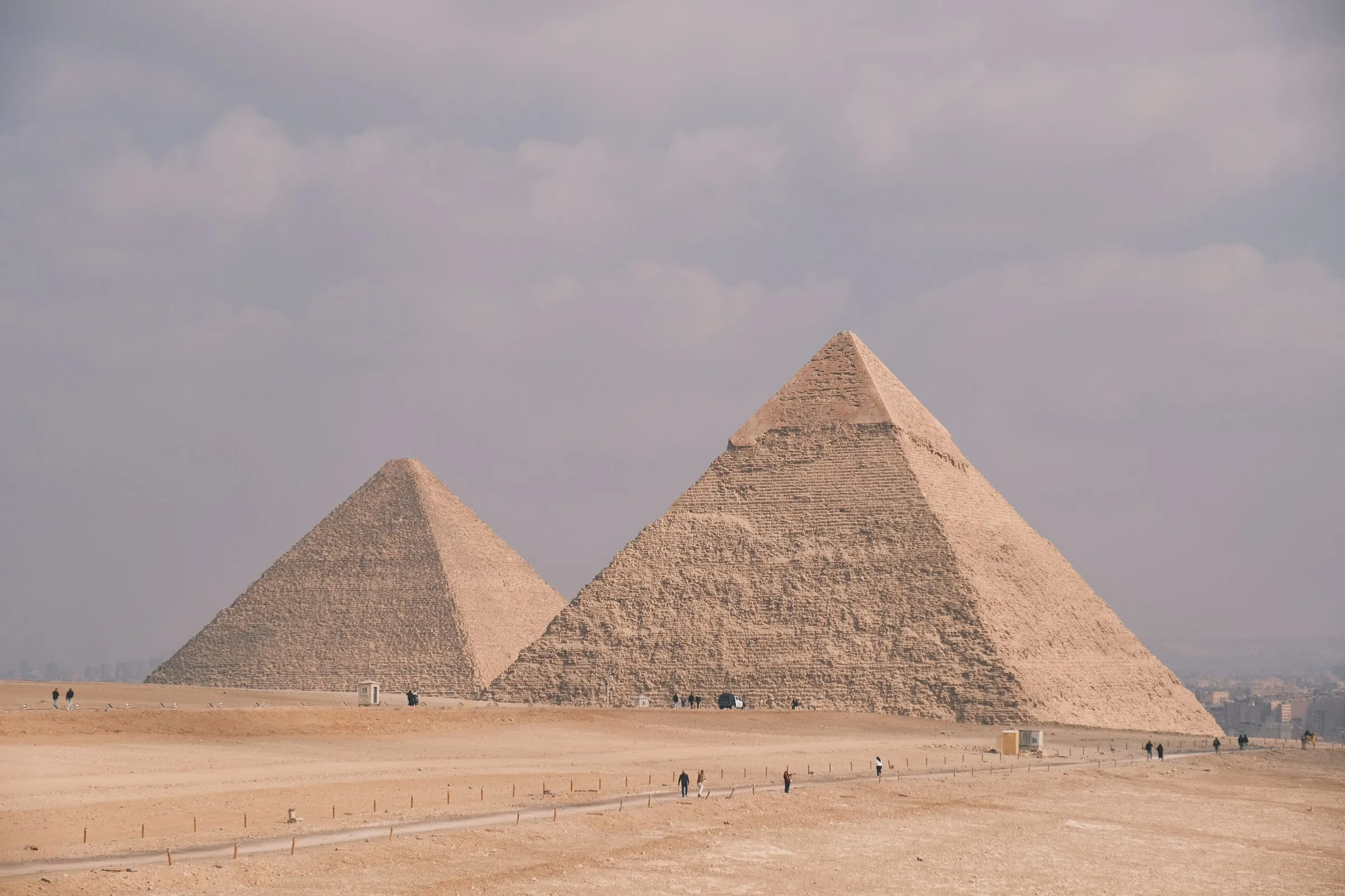 The Pyramids of Giza in Cairo, Egypt
